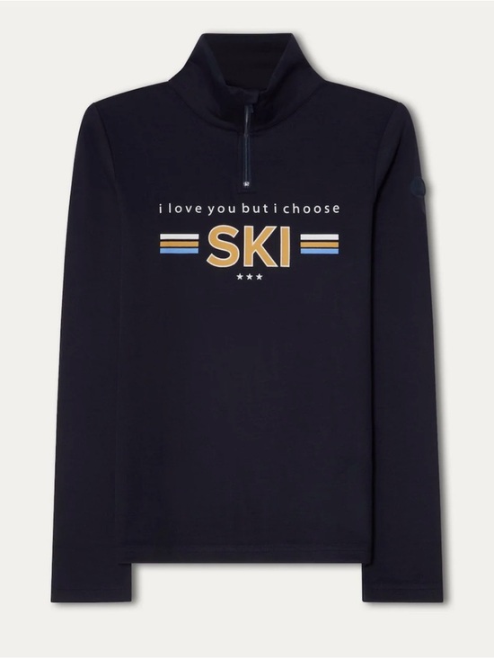We Norwegians Tops - We Norwegians Bibi Zip Up Navy Blue  Base Layer NEW NWT